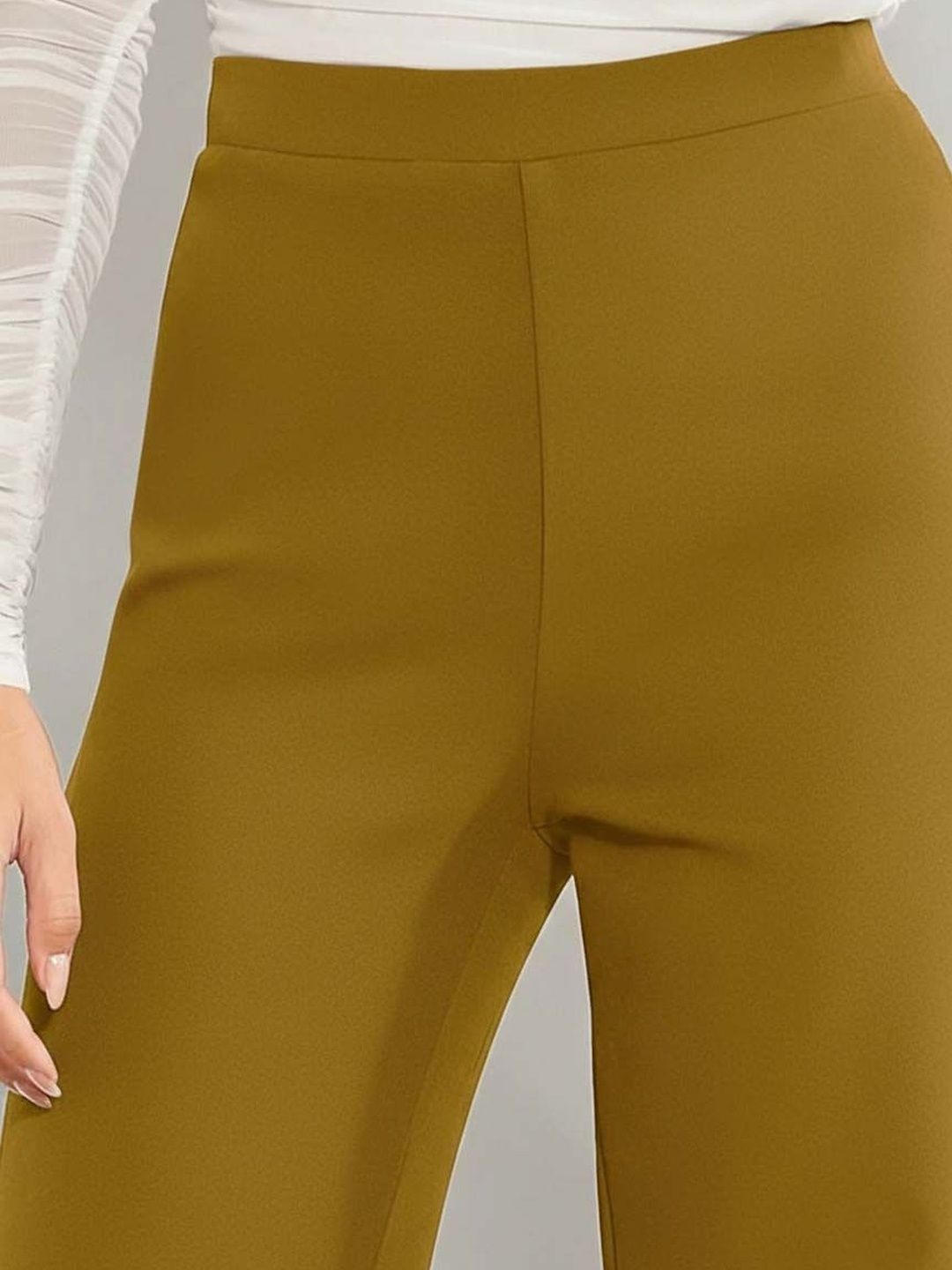 Women Straight Fit Wrinkle Free Trousers
