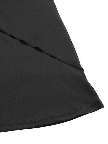Women's Black Floral Embroidered Sheath Maxi Dress