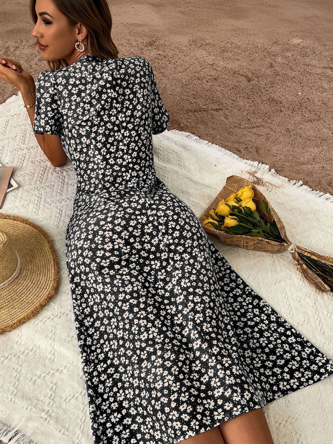 Floral Print Midi Dress