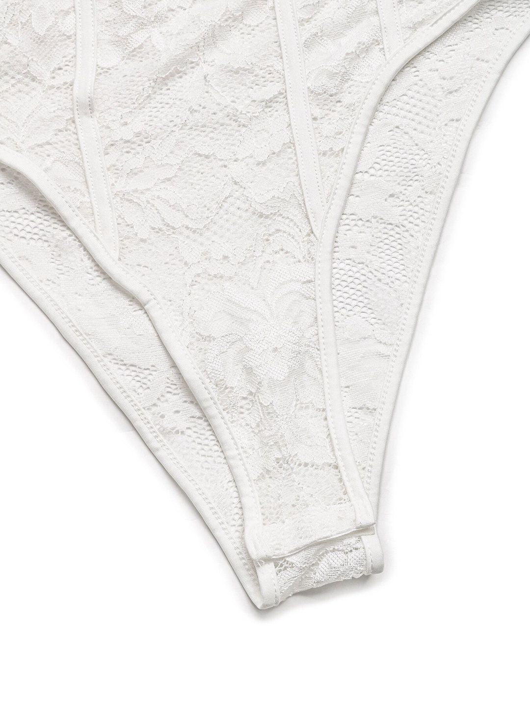 Embellished Cotton Sweetheart Neck Bodysuit