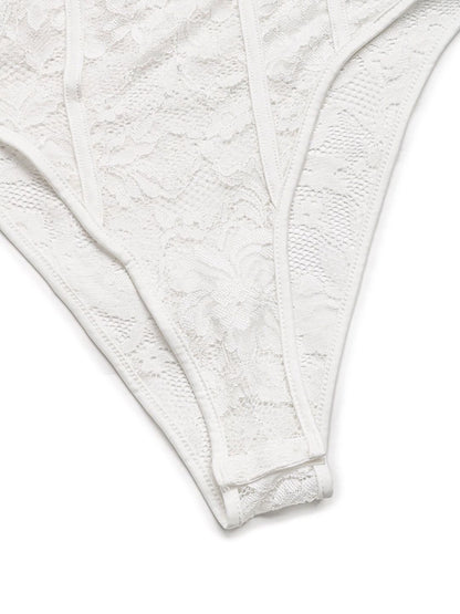 Embellished Cotton Sweetheart Neck Bodysuit