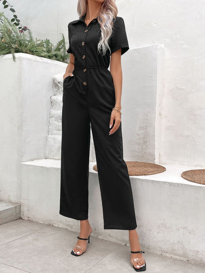 Basic Jumpsuit with Embellished