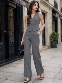 Grey Pinstripe Waistcoat Co-ord