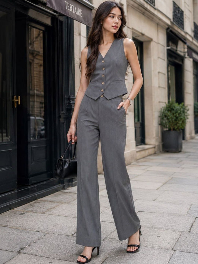 Striped Vest Top with Trousers