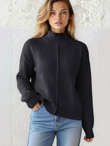 Pullover in Black cotton Style 506 - Nowi Korean Fashion