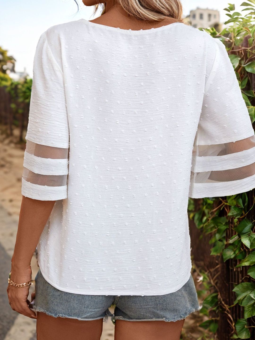 Bell Sleeve Cotton Top