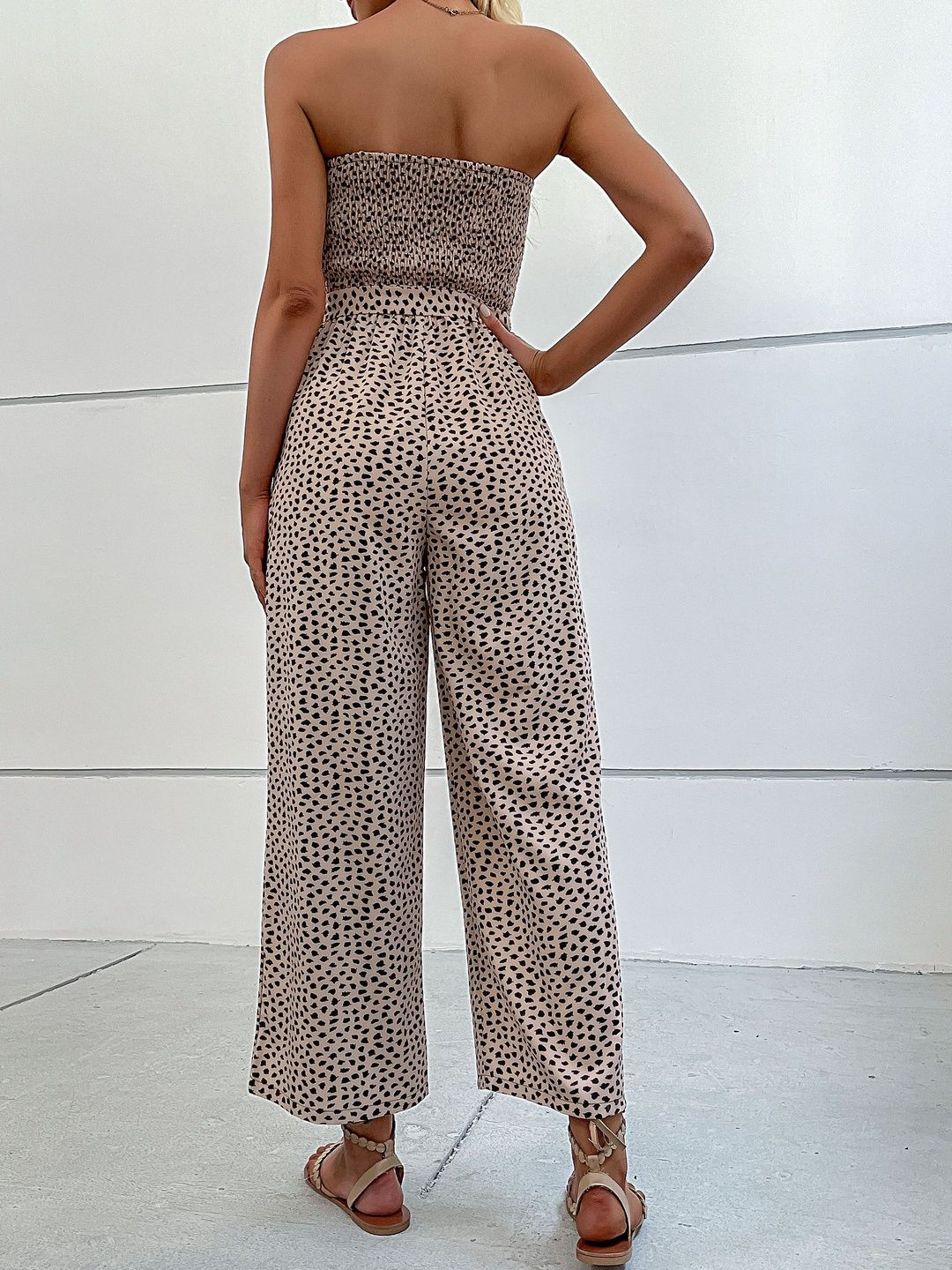 Strapless Printed Basic Jumpsuit