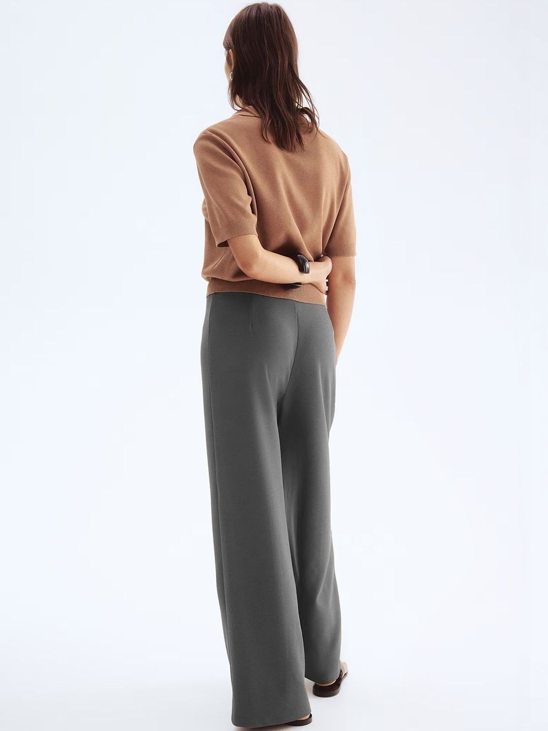 NOWI Women Straight Fit High-Rise Pleated Trousers