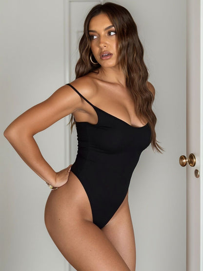 Shoulder Strap Cotton Bodysuit