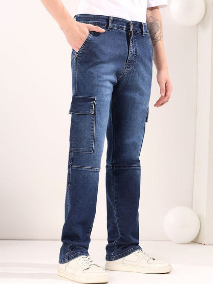 Men Regular Fit Mid-Rise Light Fade Jeans