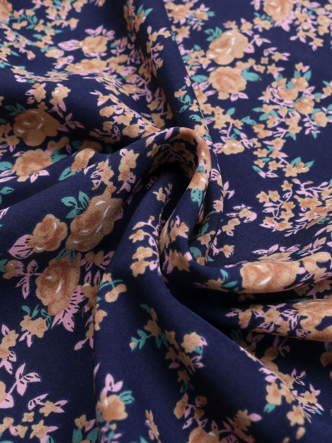 NOWI Floral Print Ruffled Fit & Flare Midi Dress