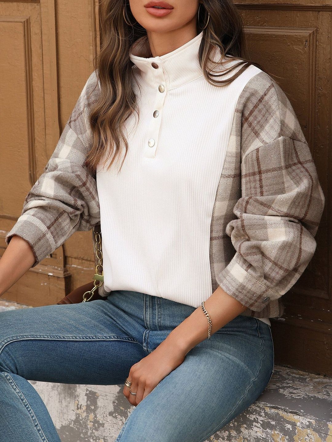 Women Colourblocked Sweatshirt
