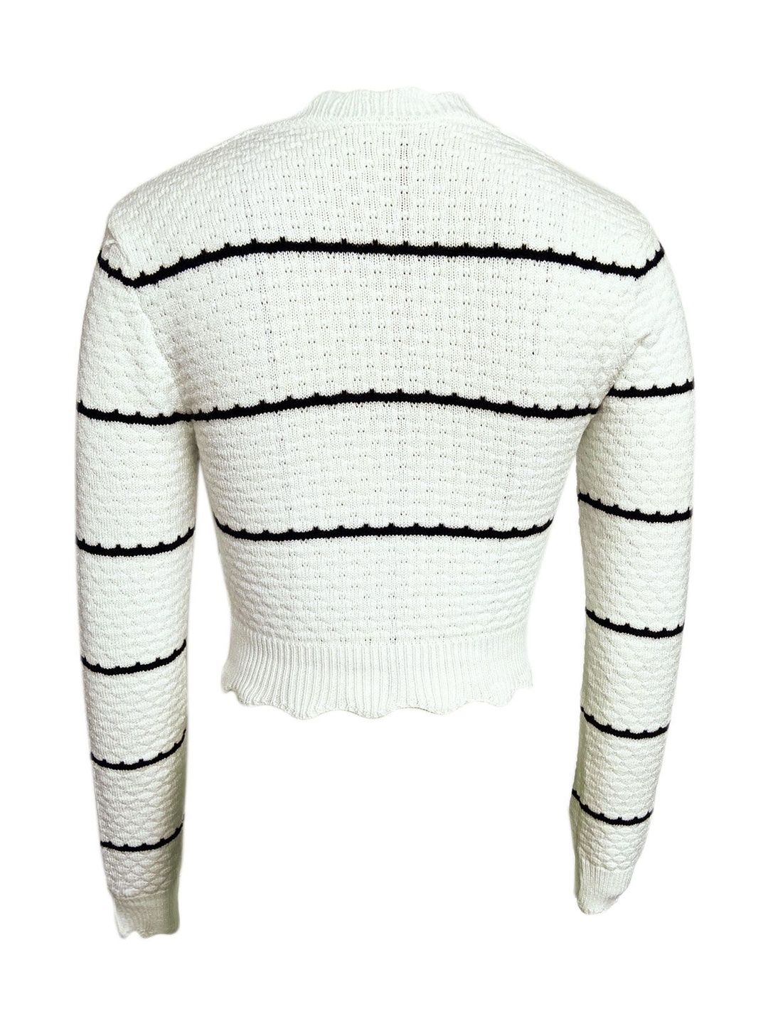 NOWI Women Striped Crop Pullover