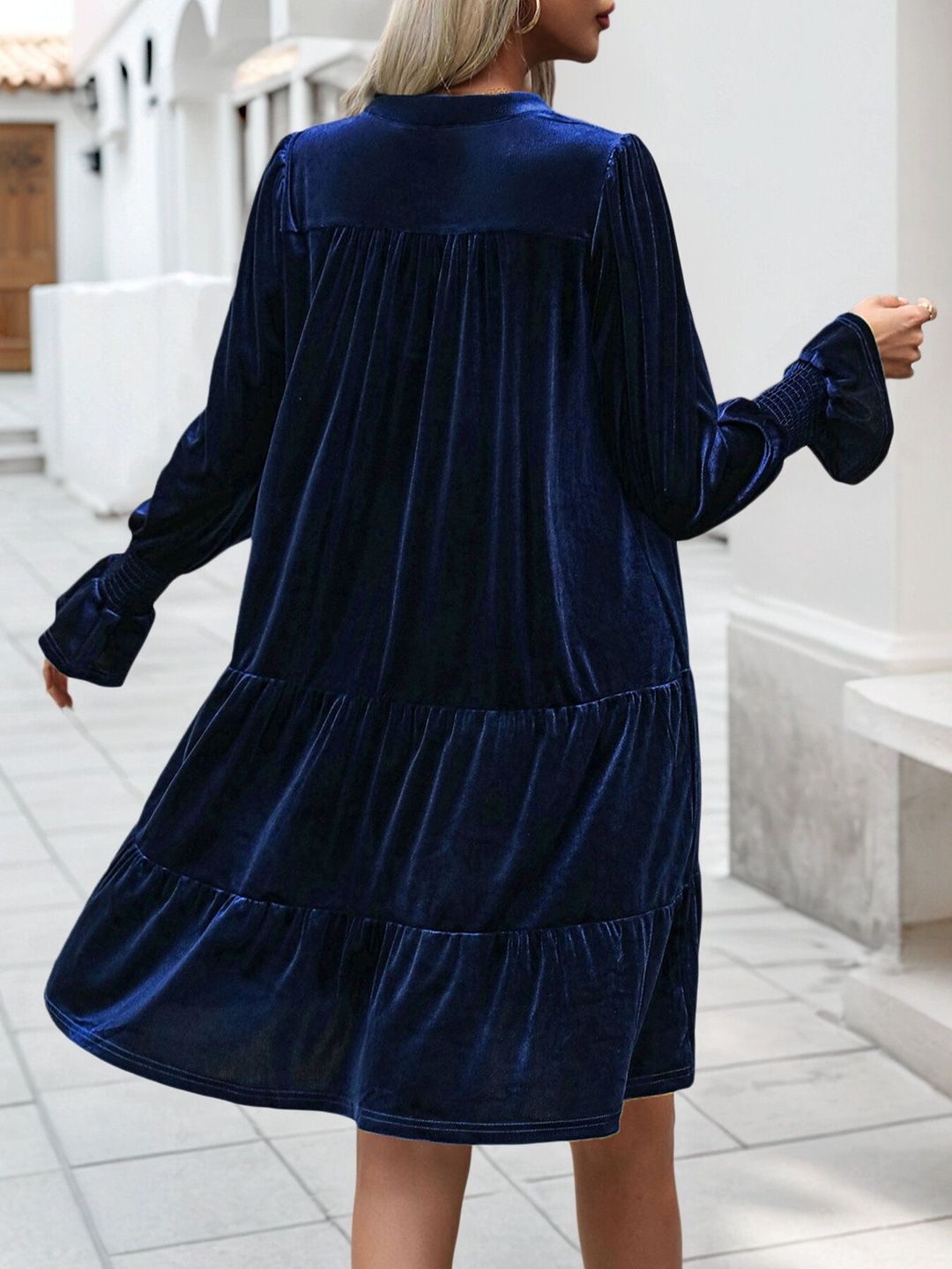 Women's Blue Nowi Fit & Flare Dress