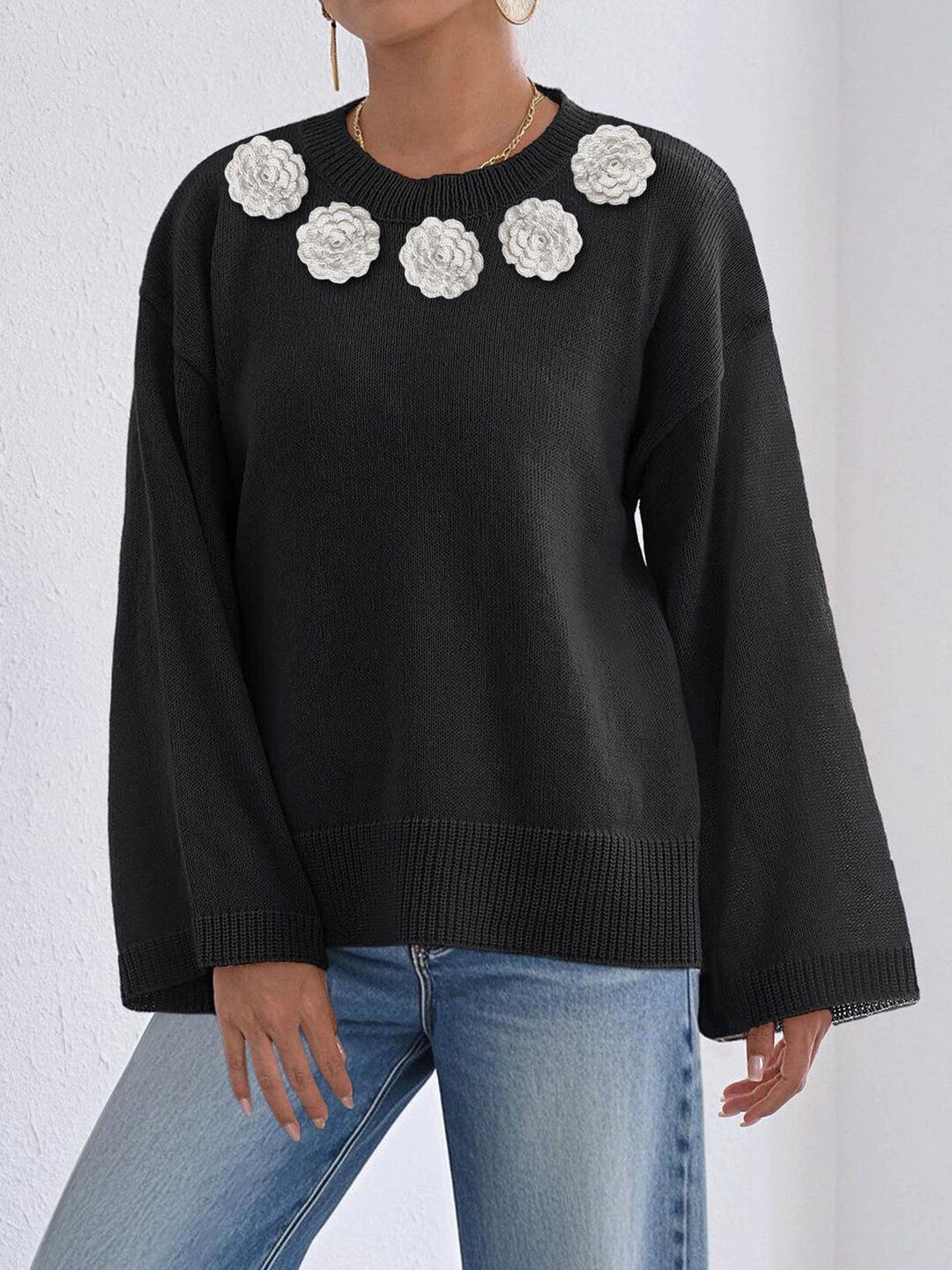 Women Pullover with Embellished Detail