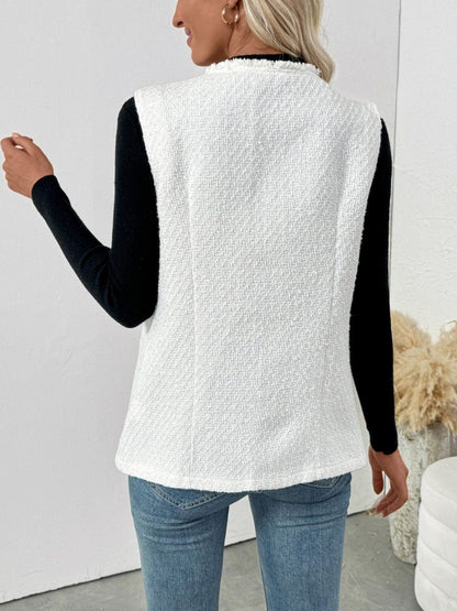 Women's White Sweater Vest