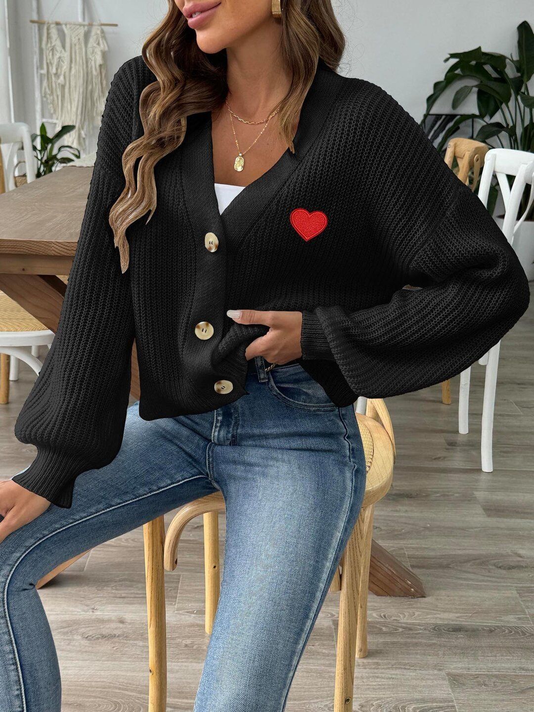 Women Cardigan with Embroidered Detail