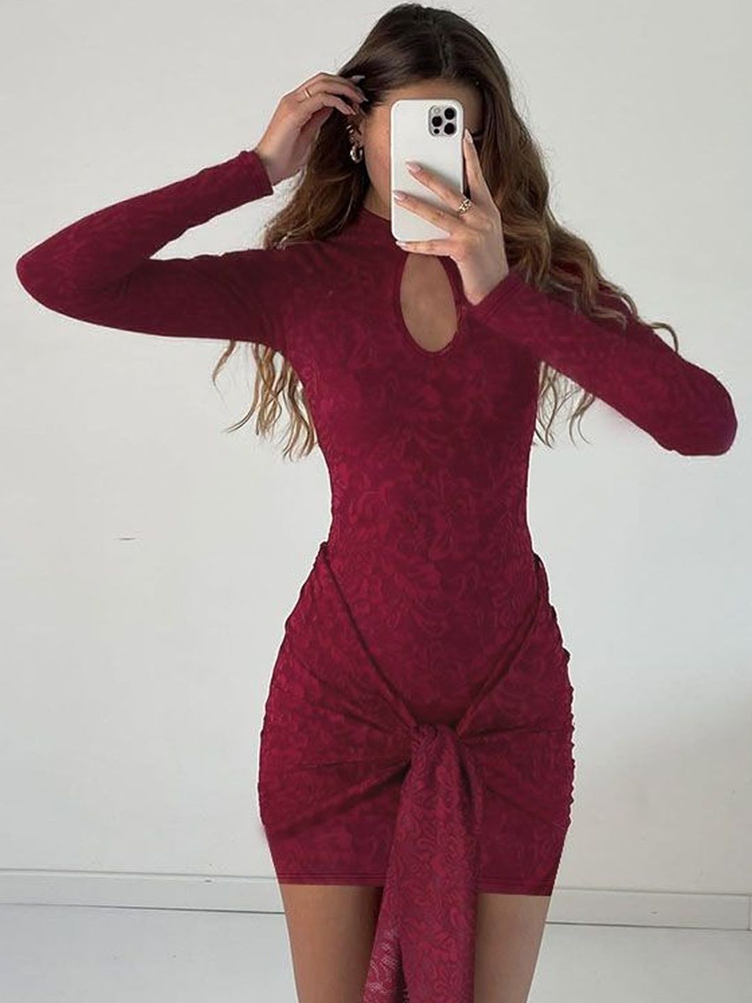 NOWI Print Bodycon Mini Dress