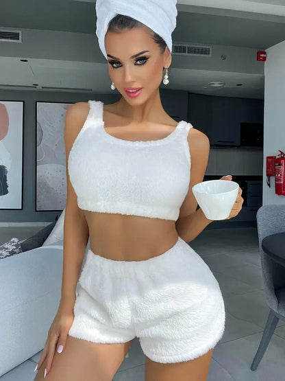 Round Neck Sleeveless Night Suit