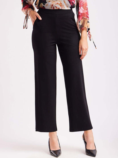 Women Straight Fit Wrinkle Free Trousers