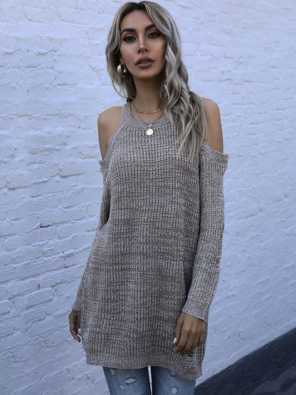 Women's Beige Pullover Blend Printed Regular Fit
