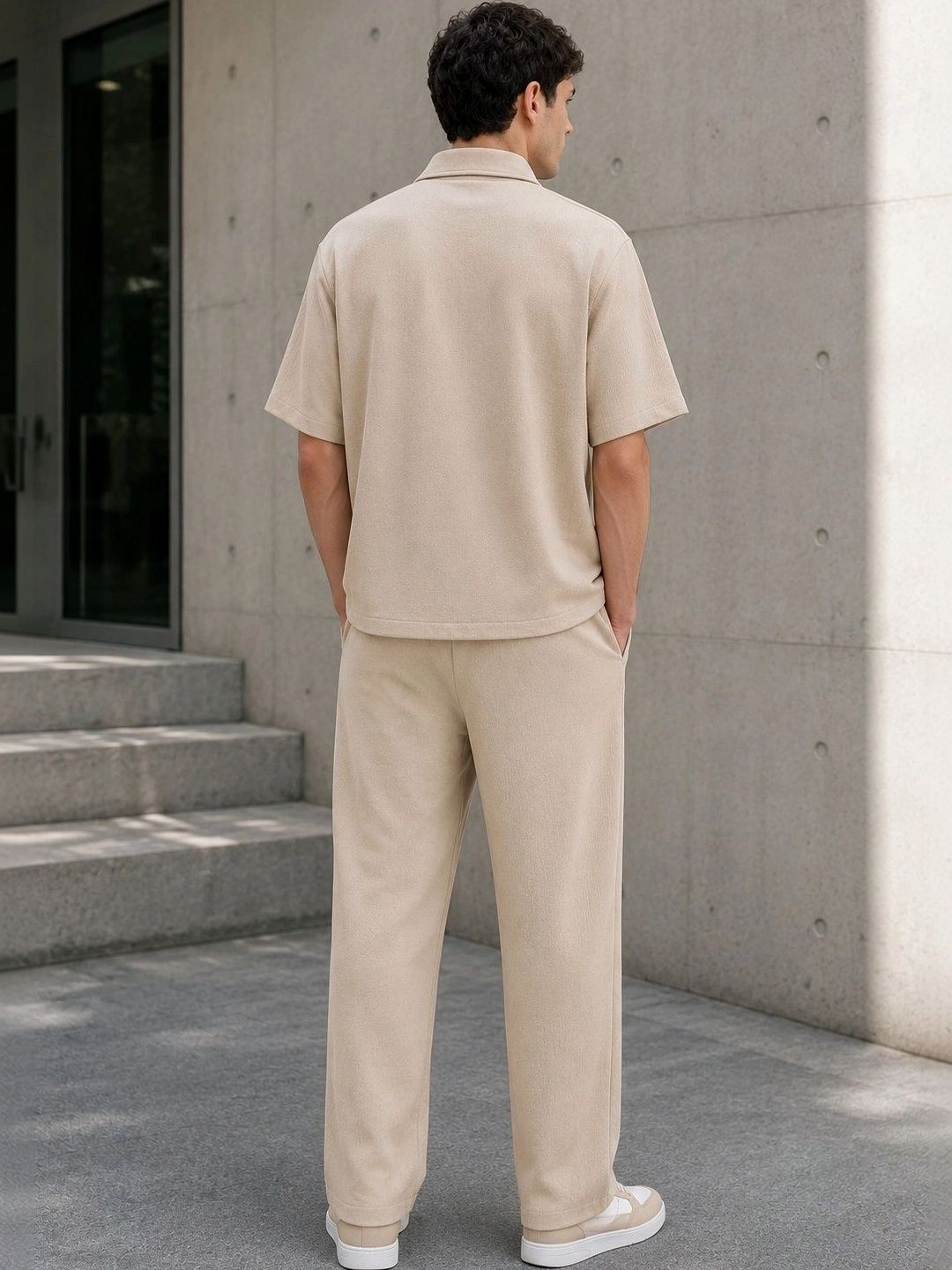 Solid Shirt with Trousers