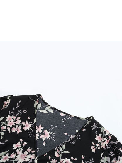 Printed V-Neck Bodysuit
