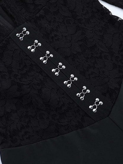 Women's Black Basic Jumpsuit With Embellished Blend