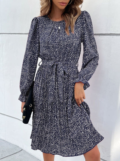 Women's Grey Nowi Print Fit & Flare Dress