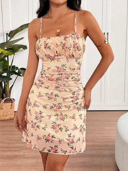 Floral Print Bodycon Mini Dress