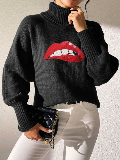 Women Printed Pullover with Embellished Detail