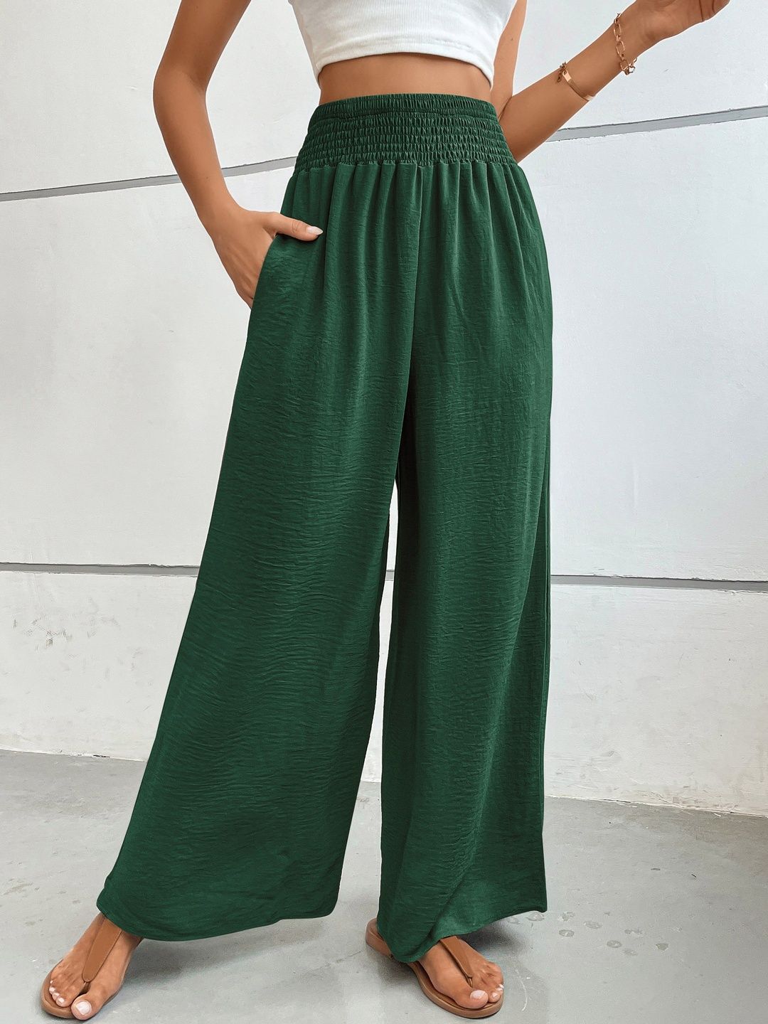 Women Loose Fit Non Iron Trousers