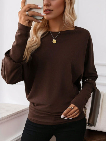 NOWI Batwing Sleeve Cotton Top