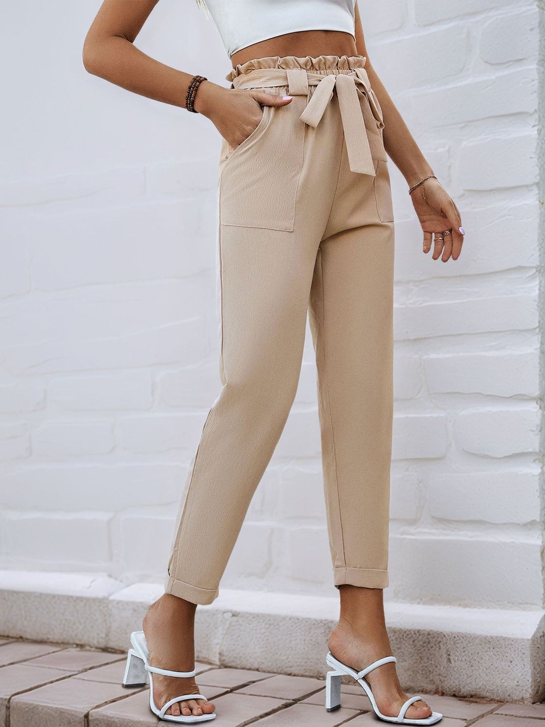 Women High-Rise Non Iron Trousers