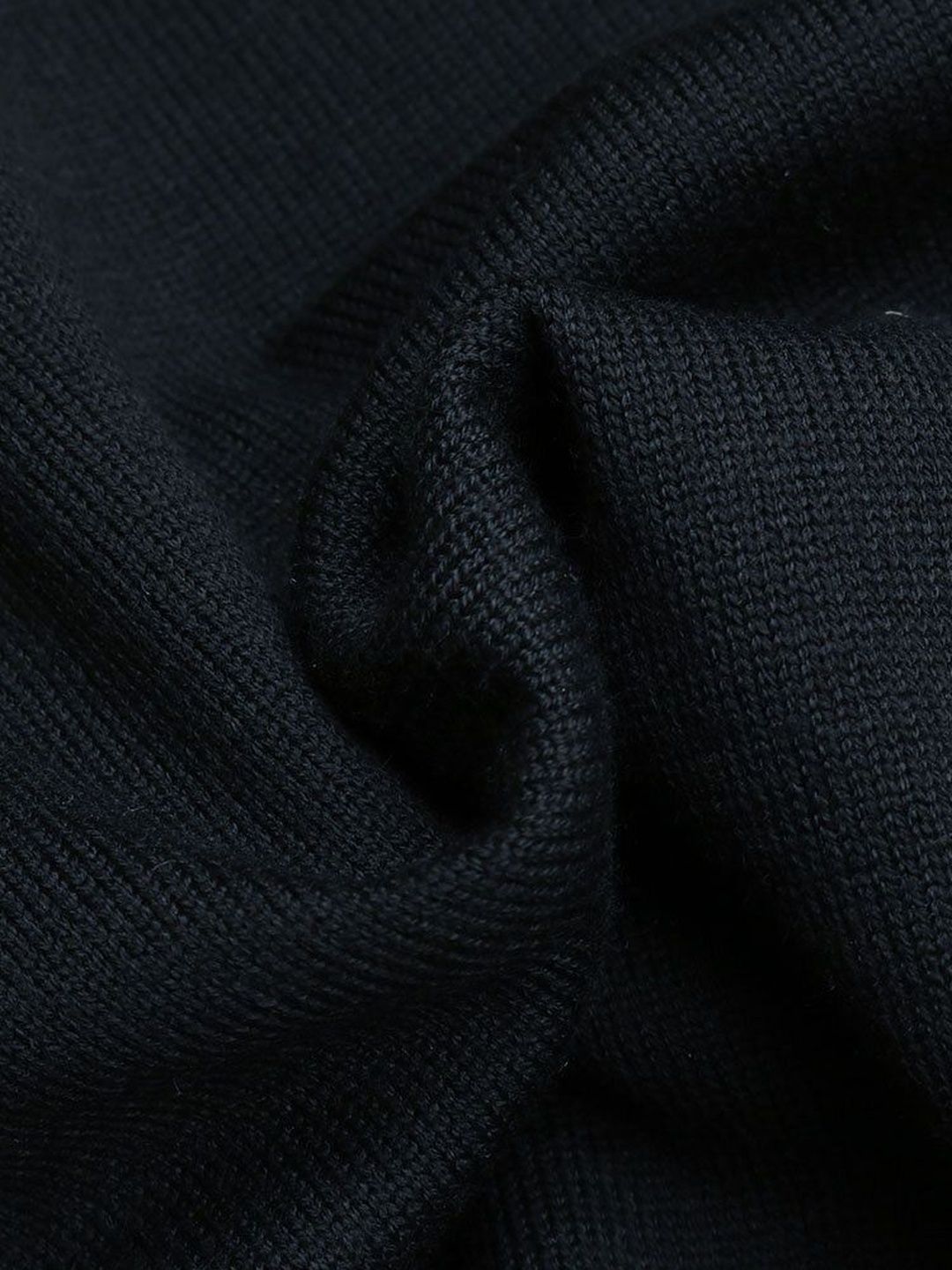 Women's Black Pullover Blend Printed Regular Fit