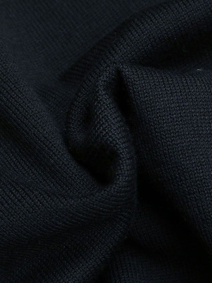 Women's Black Pullover Blend Printed Regular Fit
