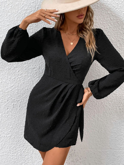 Women's Black Dress Blend Printed Regular Fit