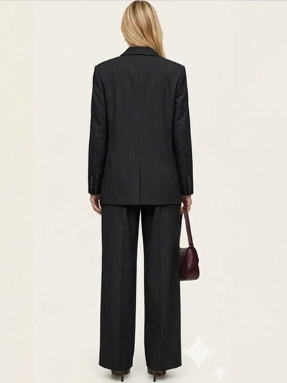 Striped Coat with Trousers