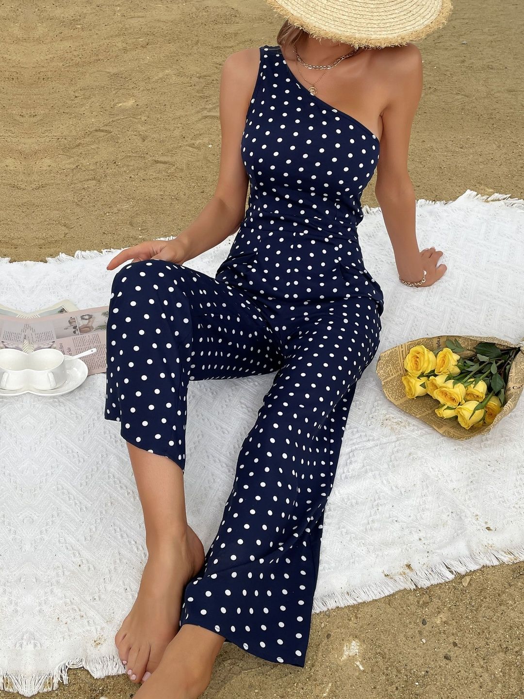 Printed Basic Jumpsuit with Layered