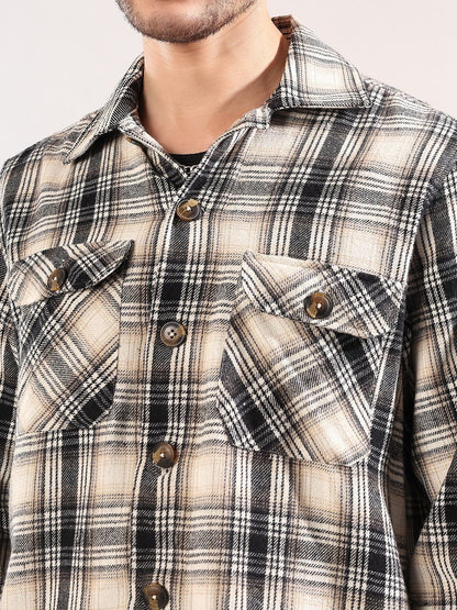 Men Tartan Checks Checked Casual Shirt