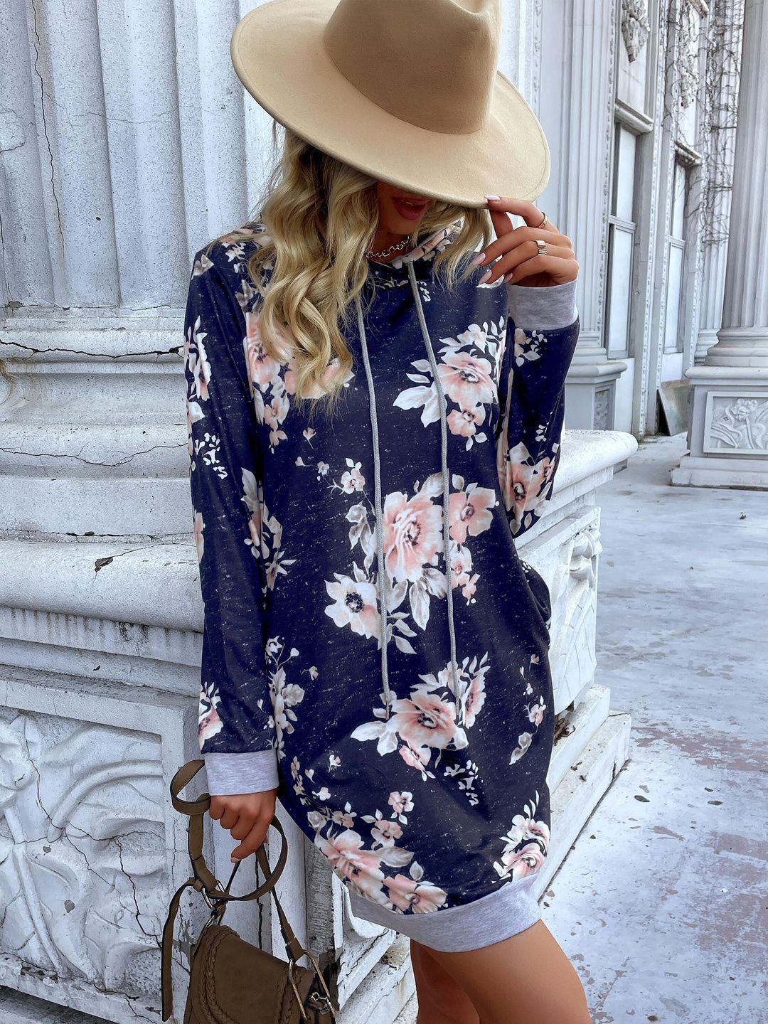 Women Printed Hooded Sweatshirt