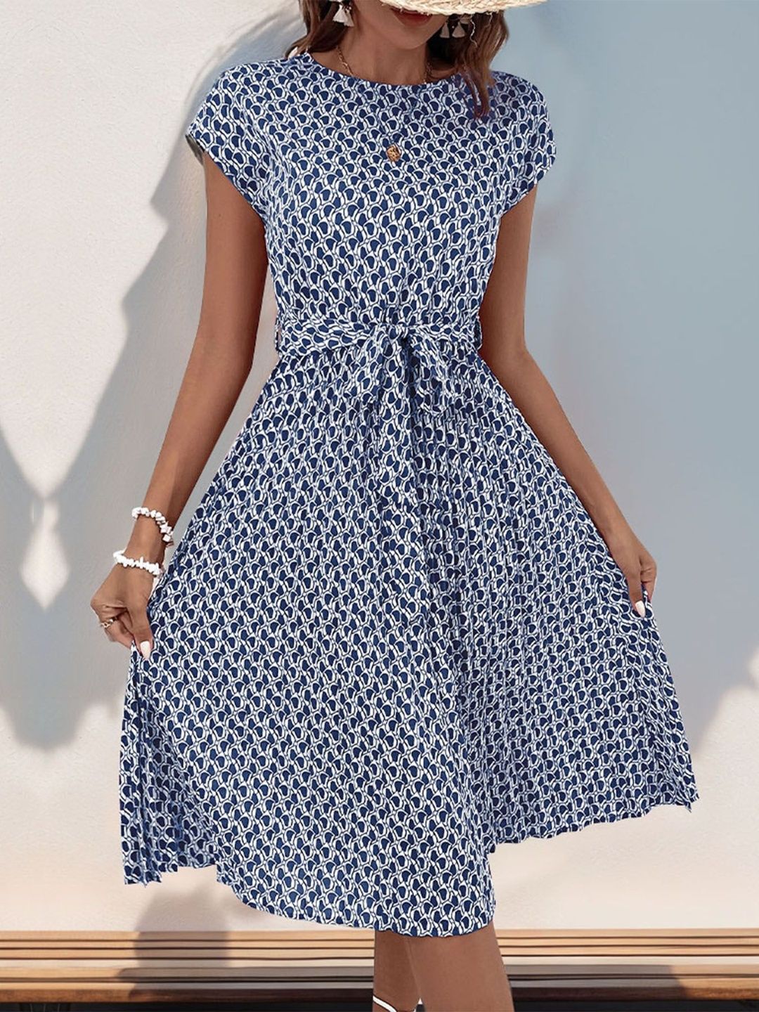 Print Fit & Flare Dress