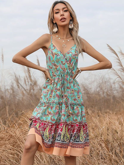 Print A-Line Dress
