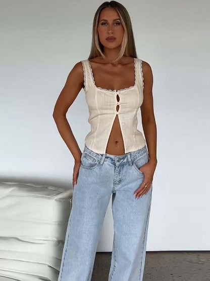 NOWI Ruffles Cotton Crop Top - Nowi Korean Fashion