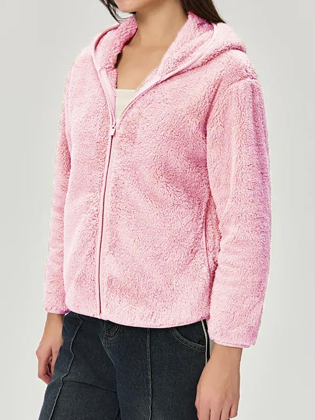 Women Woollen Lightweight Puffer Jacket