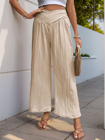 Women Textured High-Rise Non Iron Trousers