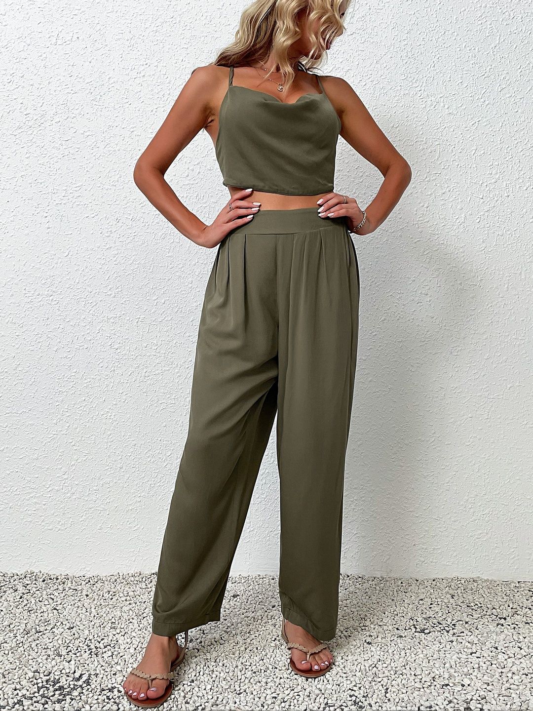 Shoulder Straps Top & Trousers Co-Ords