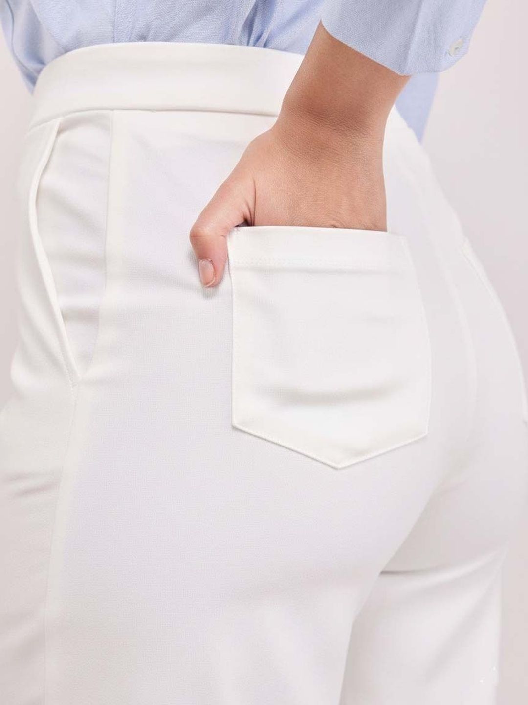 Women Straight Fit Wrinkle Free Trousers