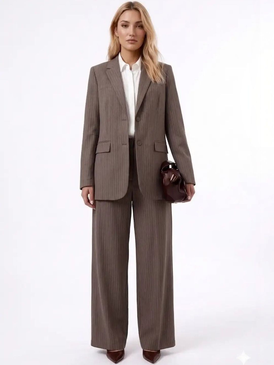 Striped Coat with Trousers