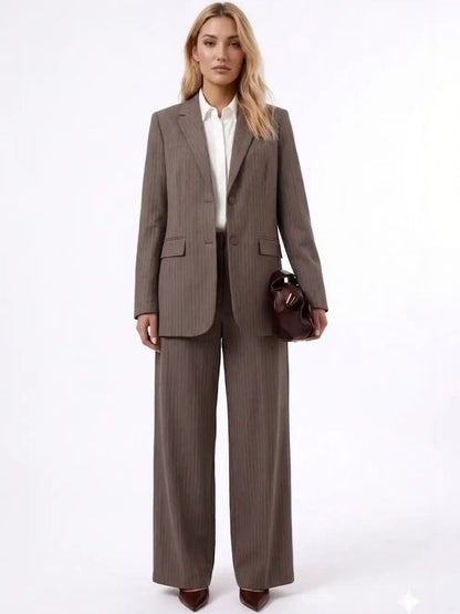 Striped Coat with Trousers